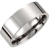 Titanium 8 mm Comfort-Fit Flat Band Size 12