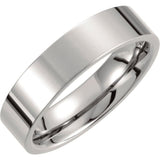 Titanium 6 mm Comfort-Fit Flat Band Size 10.5