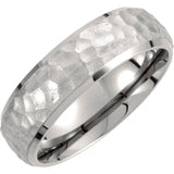 Titanium 7 mm Beveled-Edge Inlay Band Size 8