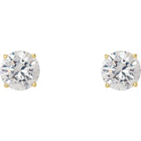 14K Yellow 1 1/2 CTW Natural Diamond Stud Earrings