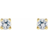 Round 4-Prong Light Stud Earrings