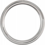 Tungsten 6 mm Beveled-Edge Band Size 8.5