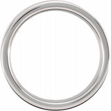 Tungsten 6 mm Comfort-Fit Flat Band Size 8