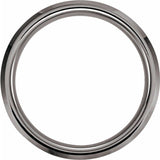 Tungsten 6 mm Beveled-Edge Inlay Band Size 9