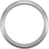 Tungsten 8 mm Stepped-Edge Comfort-Fit Flat Band Size 10