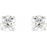 Round 4-Prong Stud Earrings