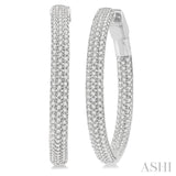 Pave-Set Inside-Out Diamond Hoop Earrings