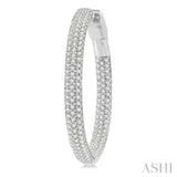 Pave-Set Inside-Out Diamond Hoop Earrings