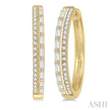 Baguette Diamond Hoop Earrings