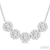 5 Stone Lovebright Essential Diamond Necklace