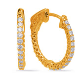 14 Kt Yellow Gold Hoops Earrings