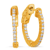 14 Kt Yellow Gold Hoops Earrings