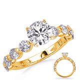 14 Kt Yellow Gold Prong Set Bands Engagement Rings