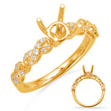 14 Kt Yellow Gold Infinity Engagement Rings
