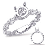 14 Kt White Gold Braided Engagement Rings