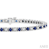 Gemstone & Diamond Tennis Bracelet