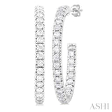 Inside-Out Diamond Half Hoop Earrings