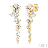 Mixed Shape Scatter Diamond Fashion Earrings