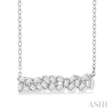 Scatter Baguette Diamond Fashion Necklace