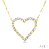 Heart Shape Diamond Station Necklace