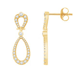 14 KT Rounds Shape Yellow Gold Diamond Earring