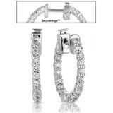 14 KT Rounds Shape 0.75 Inch Securehinge Hoop Earring