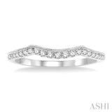 1/6 Ctw Round Cut Diamond Wedding Band in 14K White Gold
