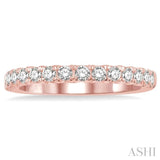 1/2 Ctw Round Cut Diamond Wedding Band in 14K Rose Gold