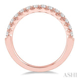 1/2 Ctw Round Cut Diamond Wedding Band in 14K Rose Gold