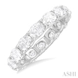 2.00 Ctw East-West Set Oval Cut Diamond Eternity Wedding Band in 14K White Gold